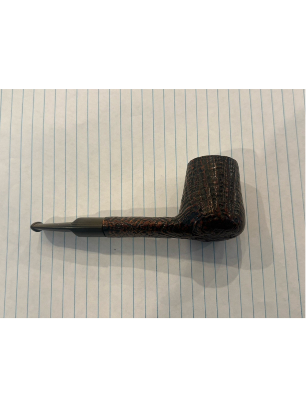 Vintage Thompson Italy Rusticated Briar Estate Smoking Pipe - Billiard / Poker